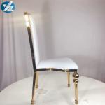 White Black Royal Crown Chair Wedding Banquet Chair Stainless Steel Gold Round