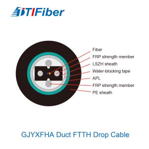 Quality GJYXFHA GJYXFHS G652D Outdoor Fiber Optic Cable Single Mode Dute Bow Type wholesale