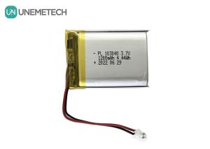 Quality Silver Rechargeable Lithium Polymer Battery 103040 Li Ion Battery 1200mAh 3.7V wholesale