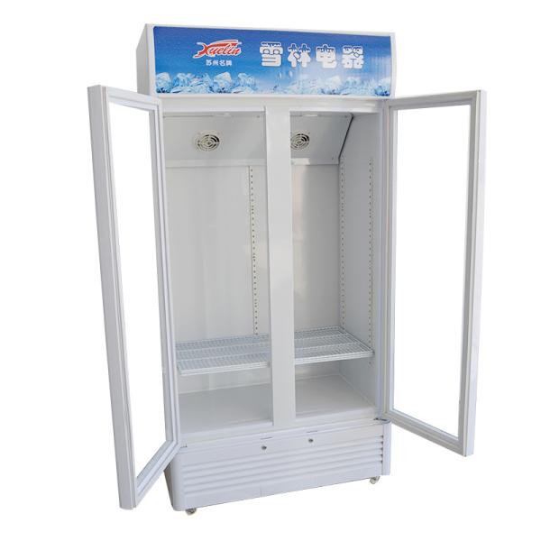 Refrigerated Shop Display Freezer Display Cabinets Simple Double Gate Water