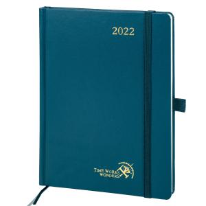 Quality 3.5''x6.5'' 2023 Hardcover Weekly Planner Customized Pacific Green wholesale