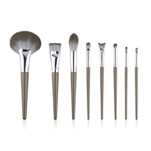 Quality Grey Makeup Brush Set Of Eight Fine Synthetic Hair Cruelty Free wholesale