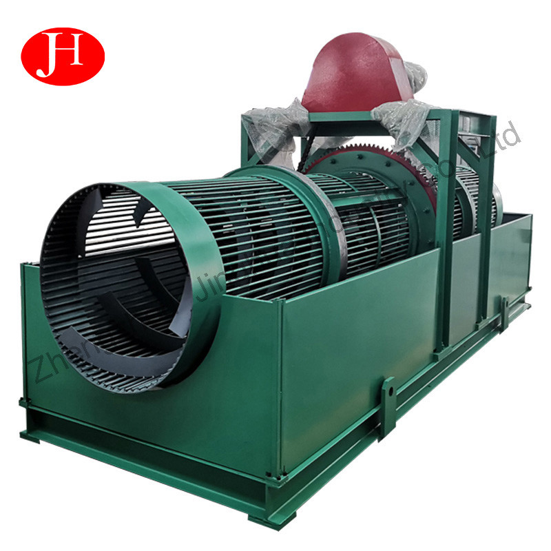 Electric cassava starch cage cleaning machine cassava dry sieve sand remove equipment
