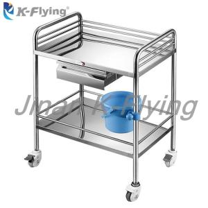 Quality Movable Stainless Steel Two Layers Hospital Medical Trolley Cart wholesale