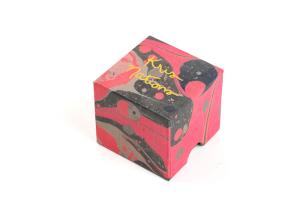 Quality Oil Painting Jewelry Cardboard Boxes Red Gold Stamping For Necklace wholesale
