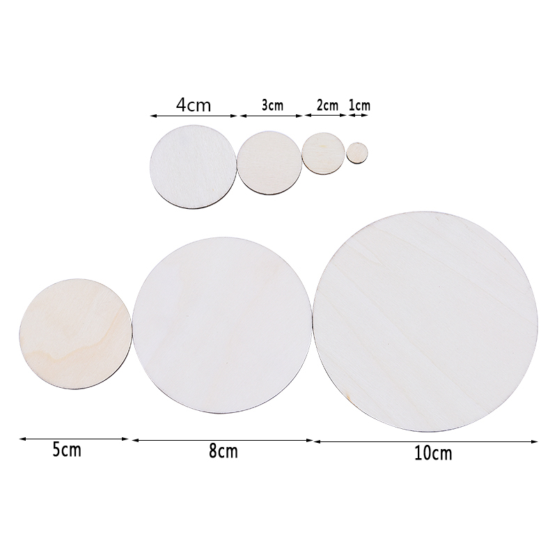 Blank Painting 10cm Unfinished Wood Crafts Pine Wood Discs