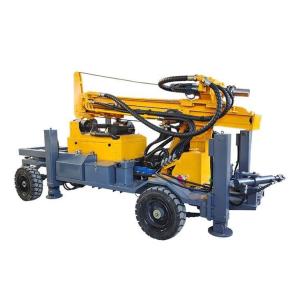 Quality Wheel Mounted Water Borehole Drilling Machine 260m Depth 70KW Diesel Engine wholesale