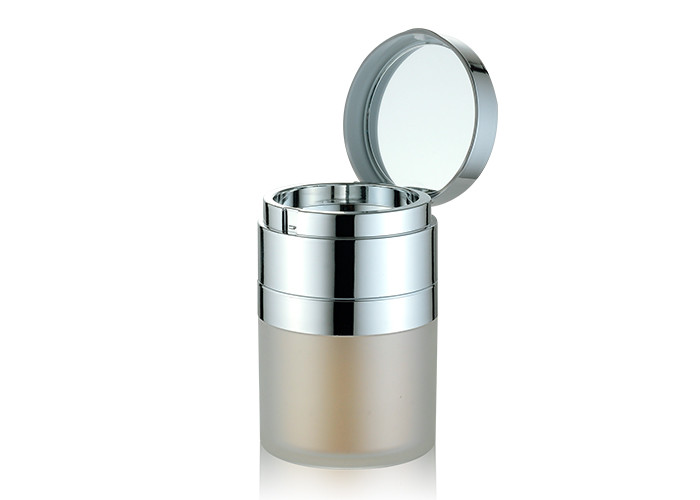 Acrylic Round Plastic Cosmetic Jars Double Wall ABS Collar Cosmetic 30ml