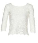 Lace Long Sleeve Ladies / Womens Shirts Blouses Green / White / Black