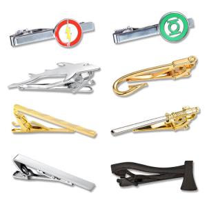 Quality Custom Tie Clips Gold Silver Stainless Steel Men's Musical Clip on Ties wholesale