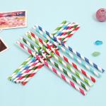 2016 hot sale striped paper straws party straws