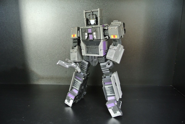 Grey Color Transformer Robot Toy Have Sword For Adult Raise Manipulative Ability