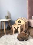 4mm Birch Plywood Rabbit Bunny House 76x46x56cm wooden rabbit furniture