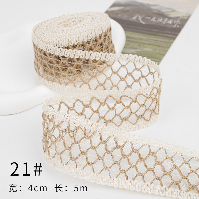 Christmas Brown Burlap Ribbon 5mm-45mm Wired Burlap Ribbon