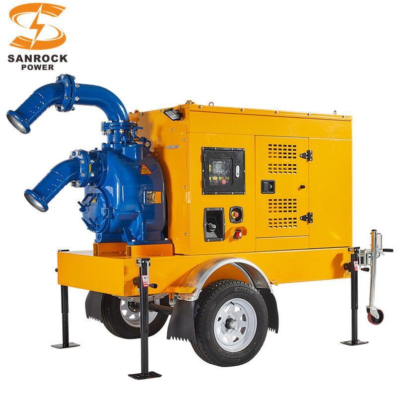 Silent Self Priming Irrigation Pump Trailer Water Pump Set Easy To Move Self Imbibition