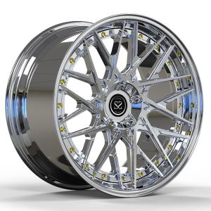Quality Fit for Mercedes Benz S550 5x112 Polish Custom 2-PC Alloy Rims staggered 20 and 21 wholesale