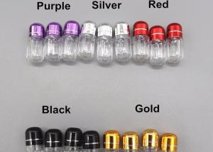 Quality Gold 2g Plastic Capsule Packaging Bottles With Metal Crown Cap wholesale