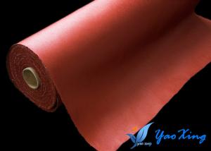 Quality Fireproof And Waterprof Silicone Rubber Coated Fiberglass Fabric In Red Color wholesale