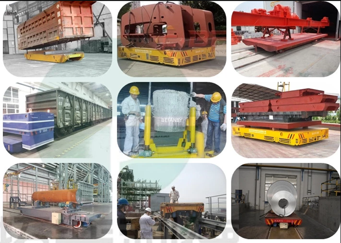 10 ton coil rail guided transfer trolley for factory warehouse coils transportation