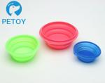 Colorful Silicone Dog Travel Water Bowl Eco - Friendly Customized Size