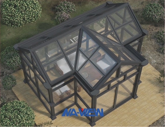 PVDF Gable Roof Sunroom Addition On To A House Four Seasons Conservatories