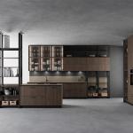 PVC Vaccum Finish Contemporary Kitchen Cabinets Modern Kitchen Units