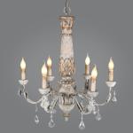 Wooden Iron Chandelier Lighting Vintage Crystal Lustre vintage chandelier(WH-CI