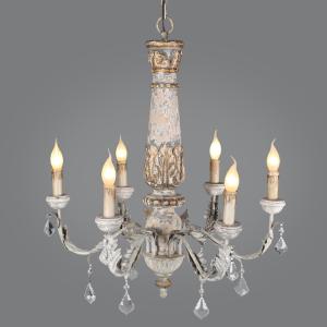 Quality Wooden Iron Chandelier Lighting Vintage Crystal Lustre vintage chandelier(WH-CI-110) wholesale