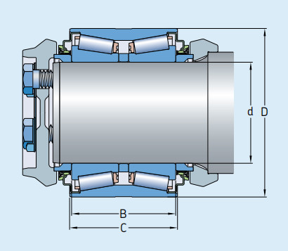 FSKG TBU 150 Inch Taper Roller Bearing With Double Cone