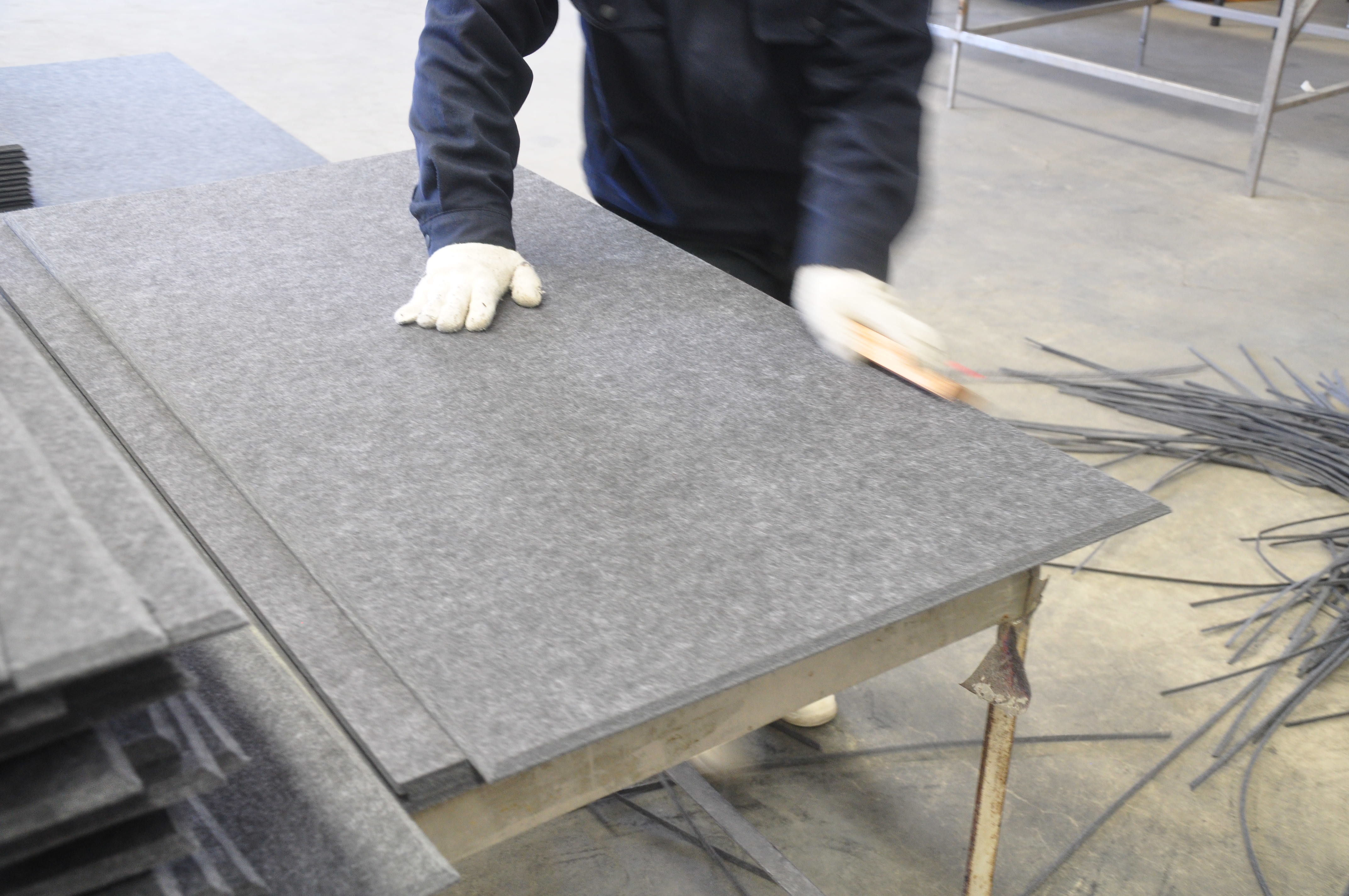 Stylish Square Acoustic Panels Polyester Fiber Sound Proof Insulation Board Customized