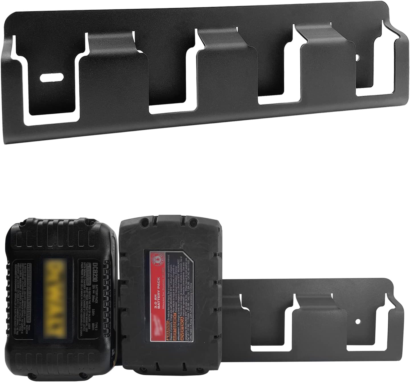 M18 Tool Battery Storage Rack Bracket with Universal Fit and Solid Steel Construction