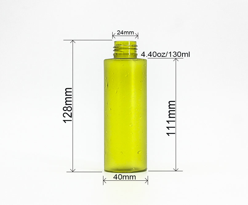 130ml Frost Transparent Green Cylinder Makeup Spray Bottle