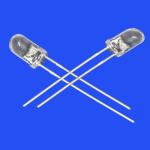 Flashing LED 5mm 3.0Hz 1/6 Duty Cycle White Color 8000K 4000mcd Round Clear Lens