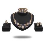 Necklace jewelry african beads earrings wedding golden jewelry ring golden