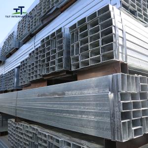 Quality 25*50mm SHS RHS Galvanized Rectangular Tubing High Weight Bearing With Grooves wholesale