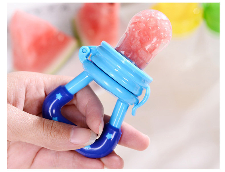 Small Tapered Type Silicone Baby Fruit Pacifier Feeder Small Mouth For Vegetable Bite