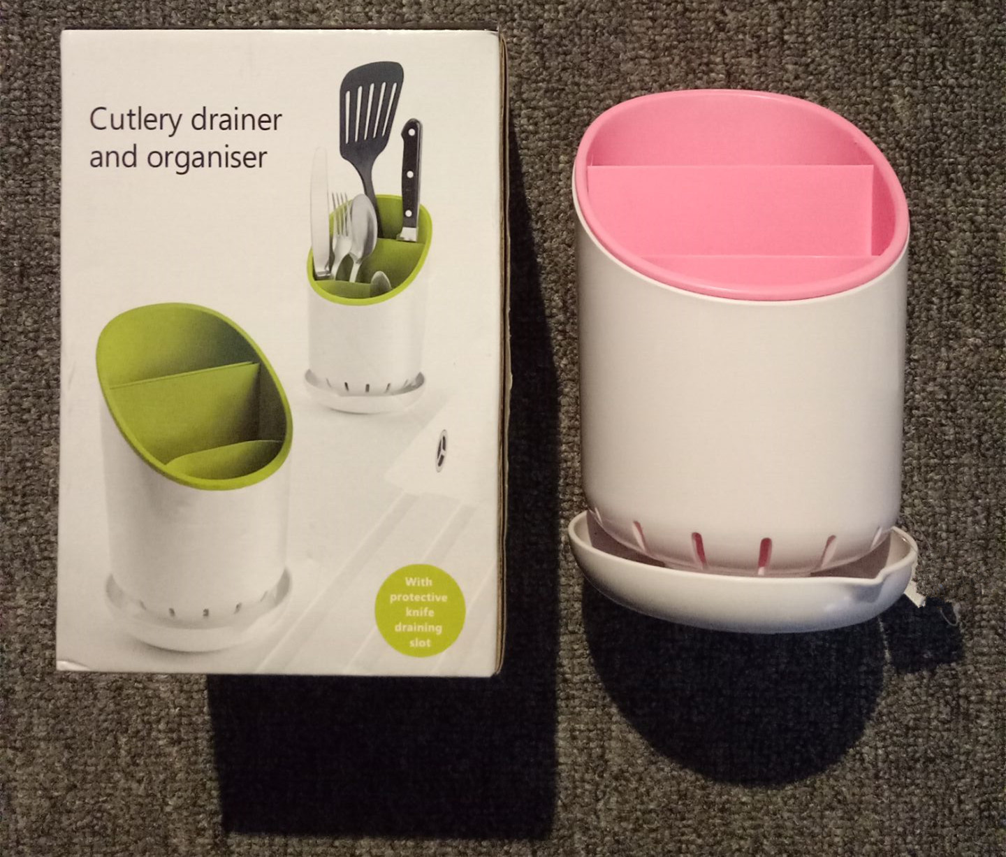 FB101803 stable non-slip base cutlery drainer and organizer