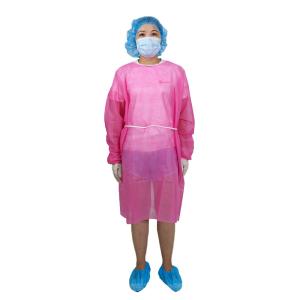Quality Pink PP Non Woven 30gsm Disposable Medical Gowns PPE AAMI Level 1 2 3 4 wholesale