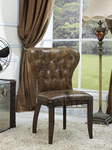 Quality home antique leather dining chair furniture,#K657 wholesale