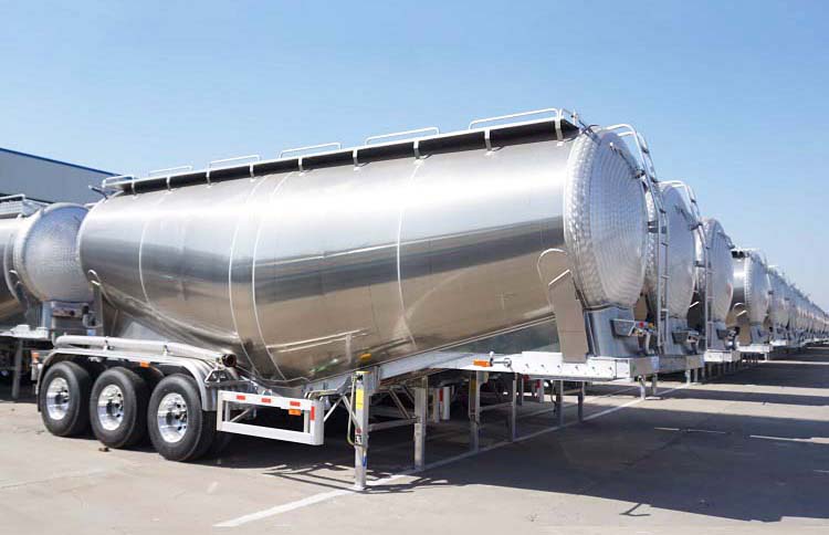 30 Cubic Meters Aluminium Alloy Lime Powder Cement Tanker Trailer