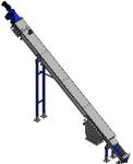 7500mm Length 2.2kw Tubular Screw Conveyor
