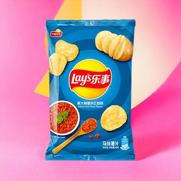 Lay's Italian Stewed Flavor Chips - 70 g Packs, 22 -Count Wholesale Case- Asian