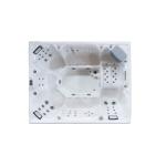 Ergonomic 8-Person Seating Outdoor Acrylic Whirlpool With Ocean Wave Shell