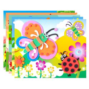Quality Educational Toys 3D Sponge Sticker Manual DIY Cute Puffy Stickers wholesale