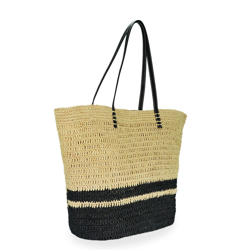 European And American Grass Woven Holiday Beach Bag Lafite Portable