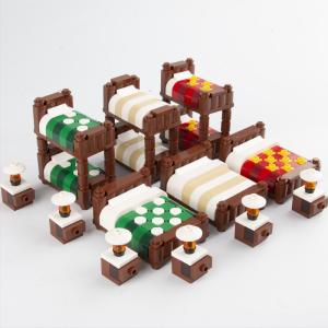 Quality Diy city accessories decoration bricks home bedroom furniture bunk bed building block wholesale