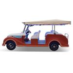 Red Color 8 Seats Classic Golf Cart Steel Frame Iron Shell Stamping Body 5kw 48V