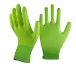 Unisex 13G Garden Bamboo Fiber PU Work Gloves Alkali Resistance