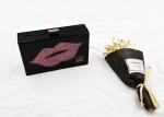 Ladies Women Evening Acrylic Clutch Bag Handmade Kiss Me Patten Shaped