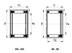 Drawn Cup  needle roller bearing   BK1518-RS 0